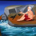 Der Prophet Elia wird am Bach Krit von Raben versorgt (1.Könige 17)