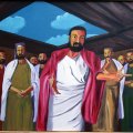 Jesus heilt einen Gelähmten in Kapernaum. Und als er ihren Glauben sah, sprach er: "Mensch, deine Sünden sind dir vergeben." (Markus 2)
